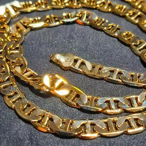 14K* Gold Plated 24” MARINER CHAIN **MADE IN ITALY